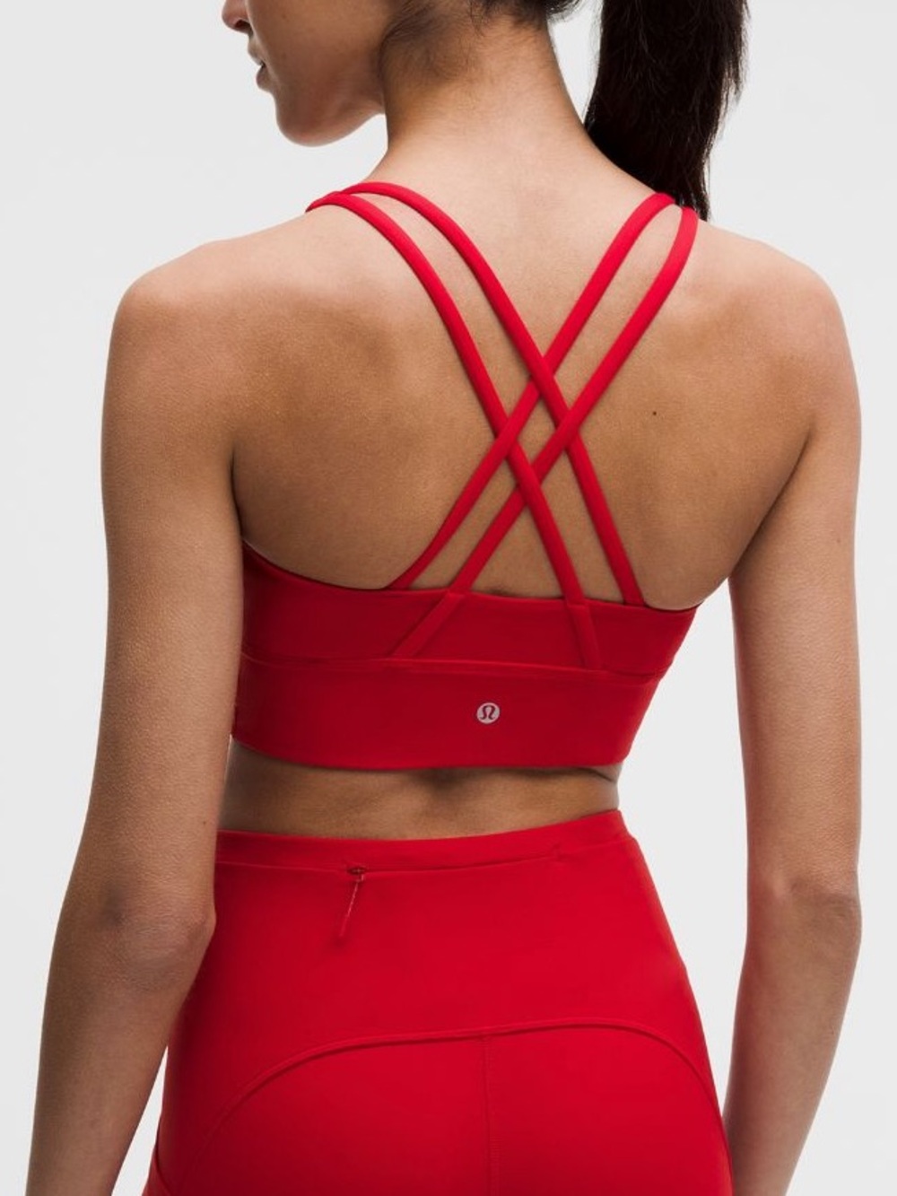 Lululemon Red Longline Energy Sports Bra 4 - Picture 2 of 5